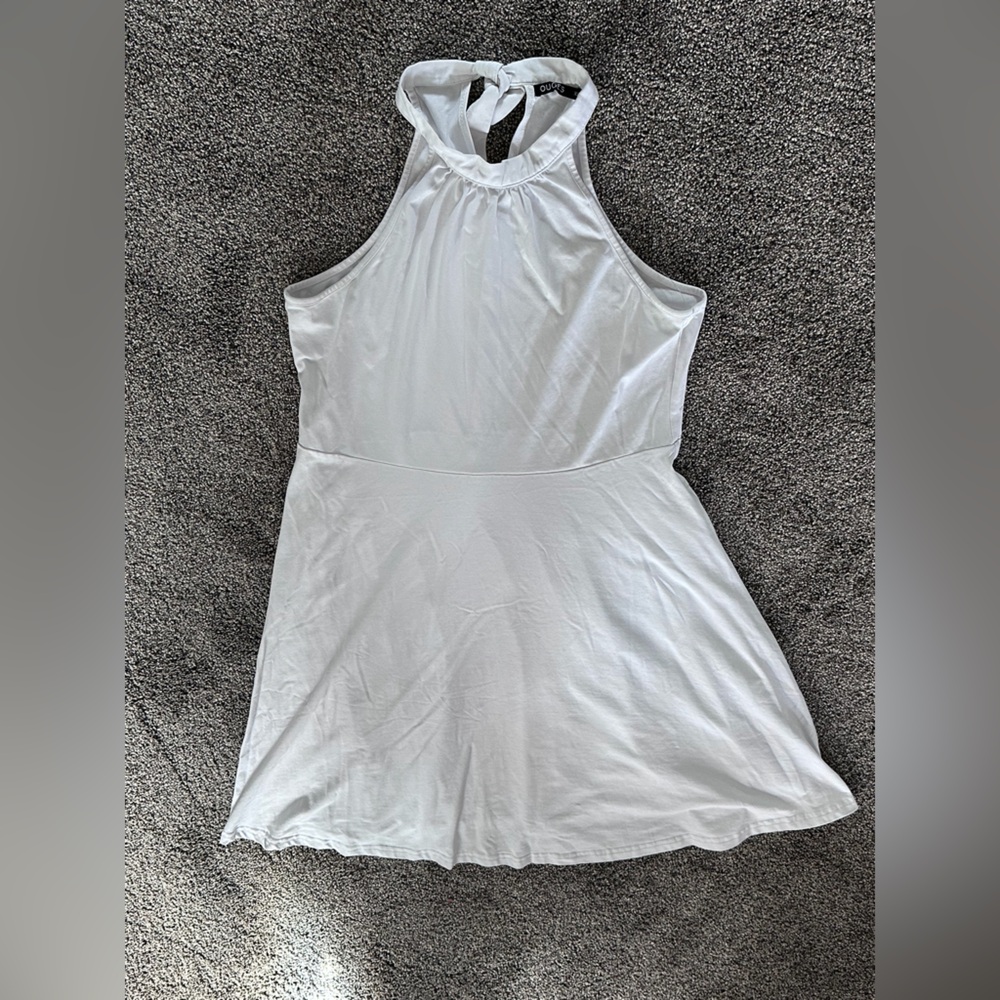 Ouges Woman’s White Halter Swing Dress - Size Xl … - image 2